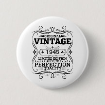 Vintage 1945 80. Geburtstag Gereift bis zur Vollko