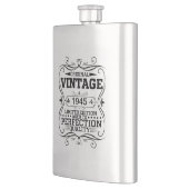 Vintage 1945 80. Geburtstag Gereift in Perfektion Flachmann (Links)