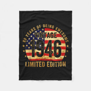 Vintage 1946 80. Geburtstag 80 Jahre alt Amerikani Fleecedecke