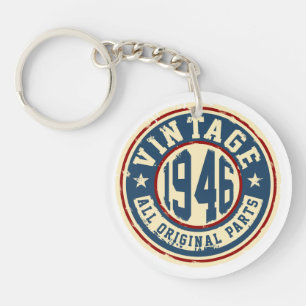 Vintage 1946 alle Vorlagen-Teile Schlüsselanhänger