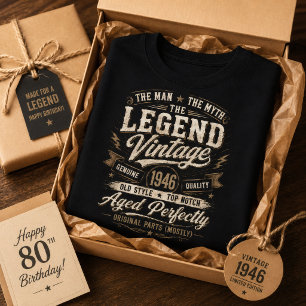 Vintage 1946 Im Laufe der Zeit Perfekt Retro 80. G T-Shirt