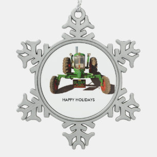 Vintage 1946 Oliver 70 Zinnornament Schneeflocken Zinn-Ornament