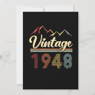 Vintage 1948 73. Geburtstag Retro 73 Jahre alt Einladung