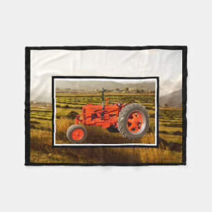 Vintage 1948 Case DC Traktor Fleece-Decke Fleecedecke