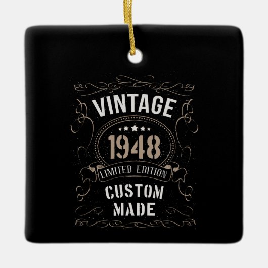 Vintage 1948 Limited Edition Custom made Card Keramikornament (Vorderseite)
