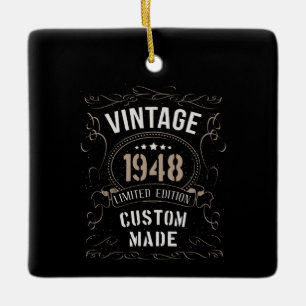 Vintage 1948 Limited Edition Maßgeschneiderte Kart Keramikornament
