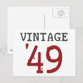 Vintage 1949 postkarte (Vorne/Hinten)
