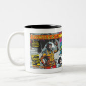 VINTAGE 1950-60er-COMIC-BUCHELEMENTE Zweifarbige Tasse (Links)