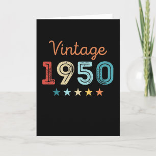 Vintage 1950 70. Geburtstag Retro-Geschenk 70 Jahr Karte