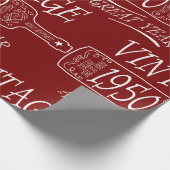 Vintage 1950 A Great Year Geschenkpapier (Ecke)