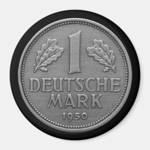 Vintage 1950 deutsche Einmalmarke Magnet