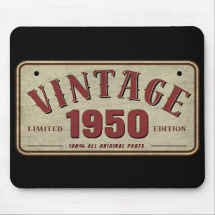 Vintage 1950 Limitierte Auflage Alle Originalteile Mousepad