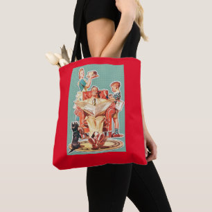 Vintage 1950er Jahre Atomfamilie Hausfrau der 50er Tasche
