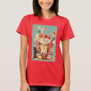 Vintage 1950er Jahre Kernfamilie 50er Jahre Hausfr T-Shirt