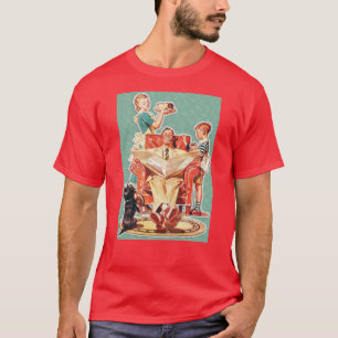 Vintage 1950er Jahre Kernfamilie 50er Retro-Hausfr T-Shirt