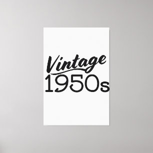Vintage 1950er Jahre Leinwanddruck