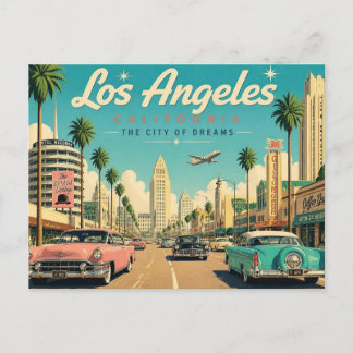 Vintage 1950er Jahre Los Angeles Retro-Reise Postkarte