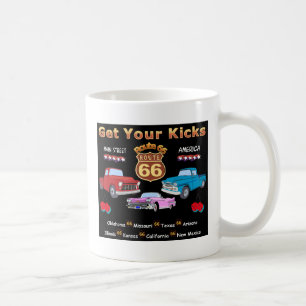 Vintage 1950er Jahre Route 66 Kaffeetasse