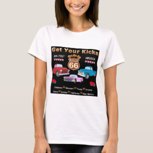 Vintage 1950er Jahre Route 66 T-Shirt