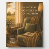 Vintage 1950er Musiktherapie-QR-Code Fotoplatte (Vorderseite)