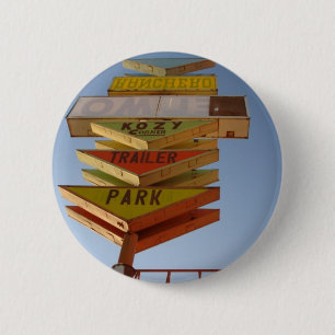Vintage 1950er Route 66 Schild Retro Button