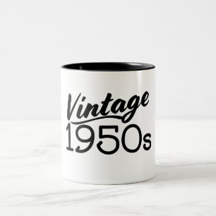Vintage 1950er zweifarbige tasse
