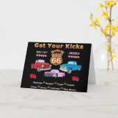 Vintage 1950s Route 66 Karte (Gelbe Blume)