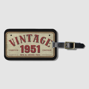 Vintage 1951 Limitierte Auflage Alle Originalteile Gepäckanhänger