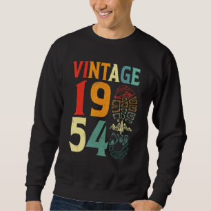 Vintage 1954 68 Jahre alter Geburtstag Camping Wan Sweatshirt