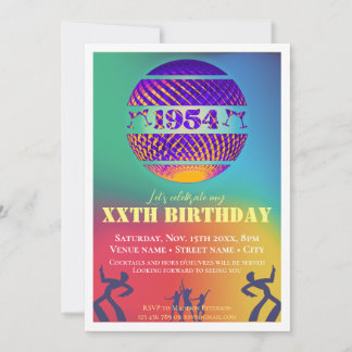 Vintage 1954 70. Geburtstagsparty Einladung