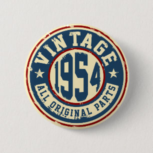 Vintage 1954 alle Vorlagen-Teile Button