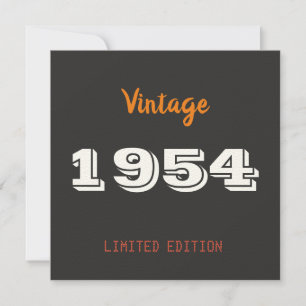 Vintage 1954 limitierte Auflage 60. Geburtstagsges Dankeskarte