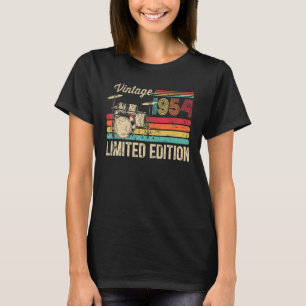 Vintage 1954 Trommeln 69. Geburtstag Schlagzeuger T-Shirt