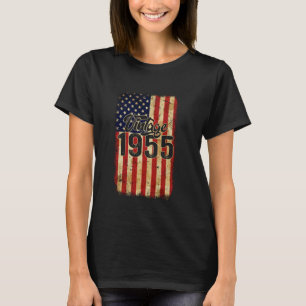 Vintage 1955 Amerikanische Flagge 70. Geburtstagsg T-Shirt