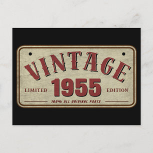 Vintage 1955 Limitierte Auflage Alle Originalteile Postkarte