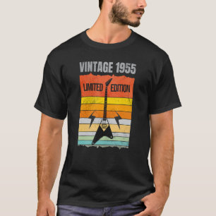 Vintage 1955 limitierte Auflage Gitarre Musiker Ge T-Shirt