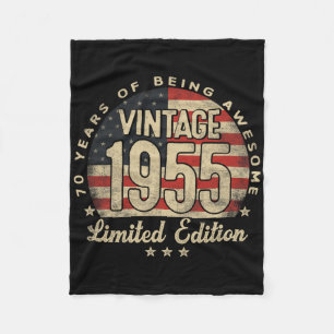 Vintage 1955 Limitierte Edition 70 Jahre alte Gesc Fleecedecke