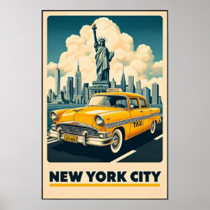 Vintage 1955 New York City Reiseplakat Poster