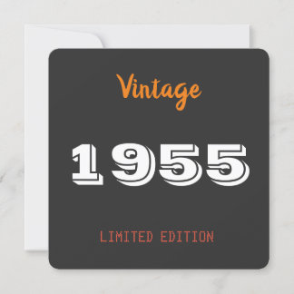 Vintage 1955 – Personalisierte 70. Geburtstagsfeie Einladung
