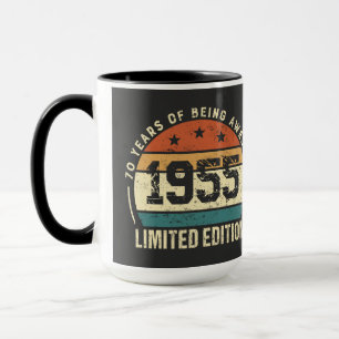 Vintage 1955 Retro 70. Geburtstagsjubiläum Tasse