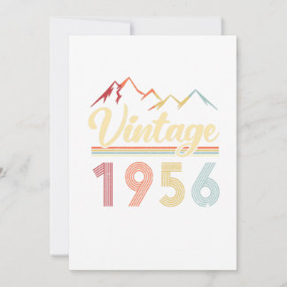 Vintage 1956 65. Geburtstag Retro 65 Jahre alt Einladung