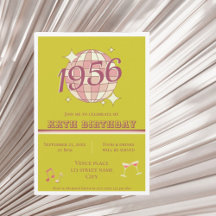 Vintage 1956 70. Geburtstag Retro-GrünEinladung