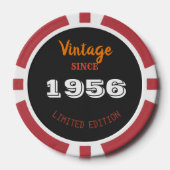 Vintage 1956 – 70th Birthday Limited Edition Gift  Pokerchips (Vorderseite)