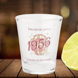 Vintage 1956 70th birthday retro purple  schnapsglas