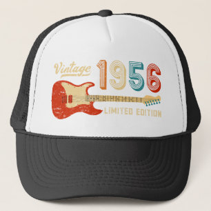 Vintage 1956 Geburtstagsgeschenk für E-Bassisten Truckerkappe
