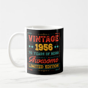 Vintage 1956 Hergestellt 1956 70. Geburtstag 70 Ja Kaffeetasse