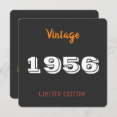 Vintage 1956 – Personalized 70th Birthday Party Einladung (Vorne/Hinten)