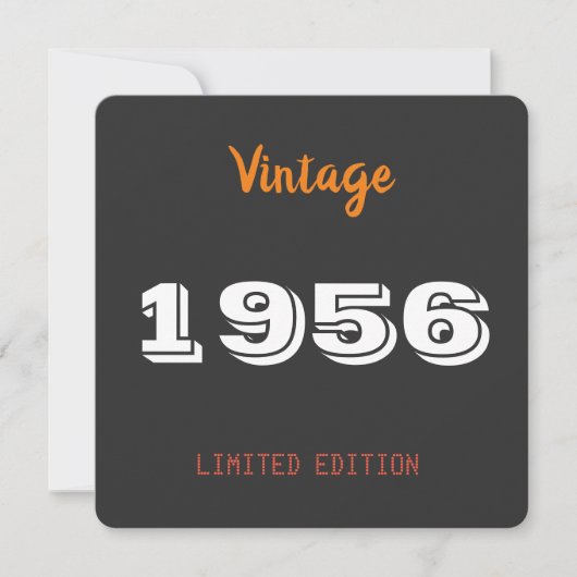 Vintage 1956 – Personalized 70th Birthday Party Einladung (Vorderseite)