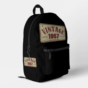 Vintage 1957 limitierte Auflage alle Originalteile Bedruckter Rucksack