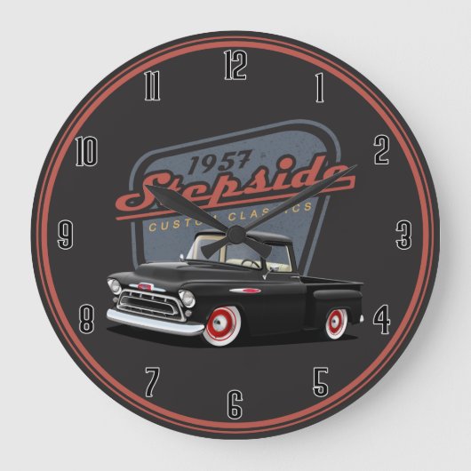 Vintage 1957 Stepside Große Uhr (Vorderseite)